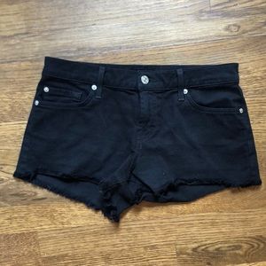7 for all mankind black jean shorts 26